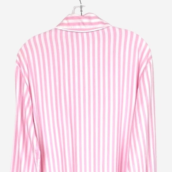 Victorias Secret Pink & White Striped Button-Up Long Sleeve Nightshirt Size S - Picture 9 of 13